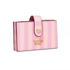 Victoria’s Secret Porta Cartão Sanfonado Rosa Listrado